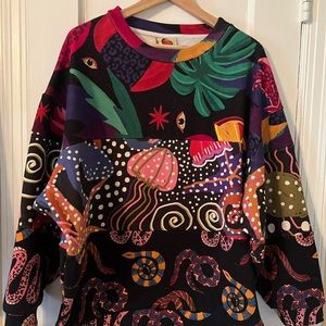 Farm Rio JellyFish Pullover Sweater - size Medium
